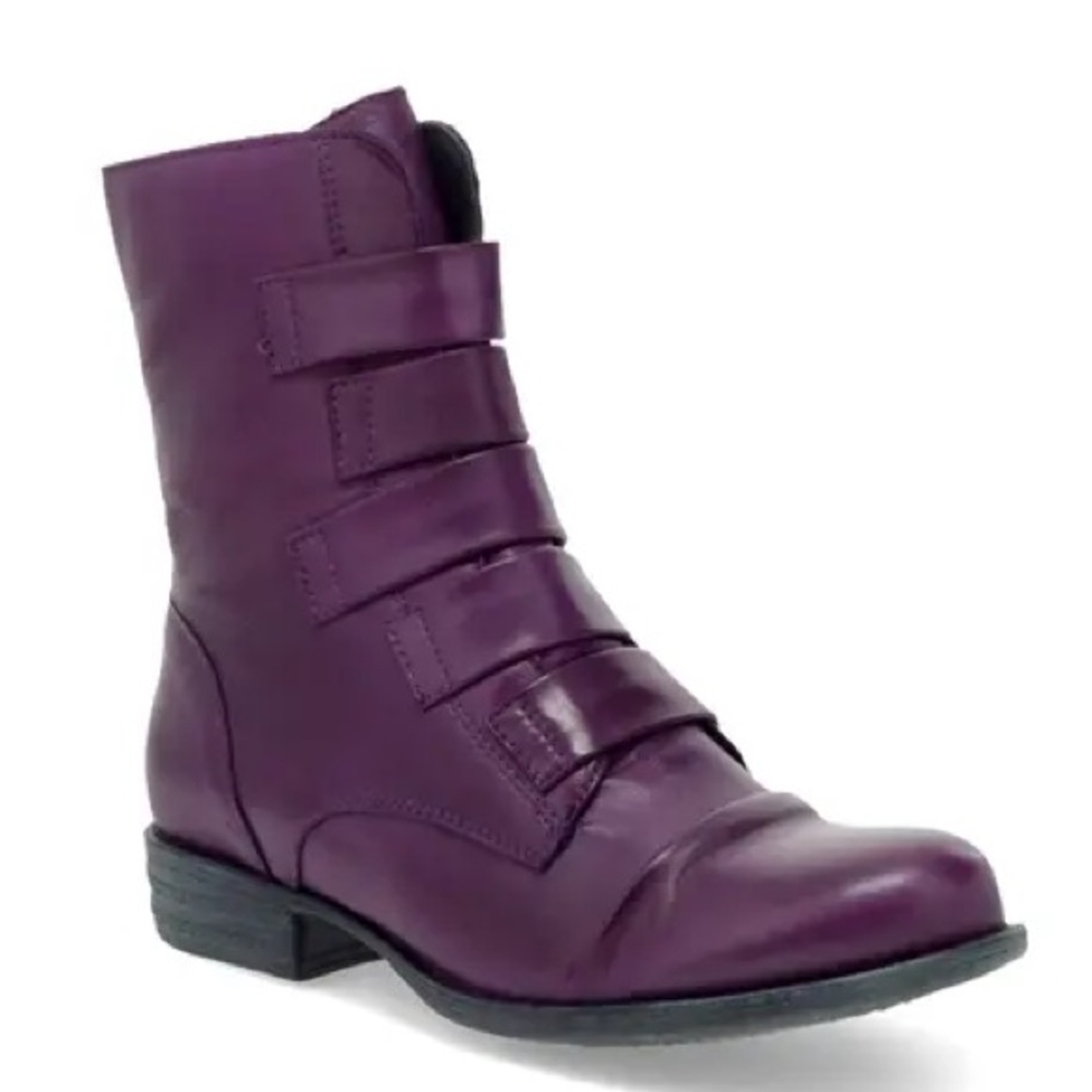 Miz Mooz / NEW Leighton Boots Leather Bootie Women Purple Shoes 6